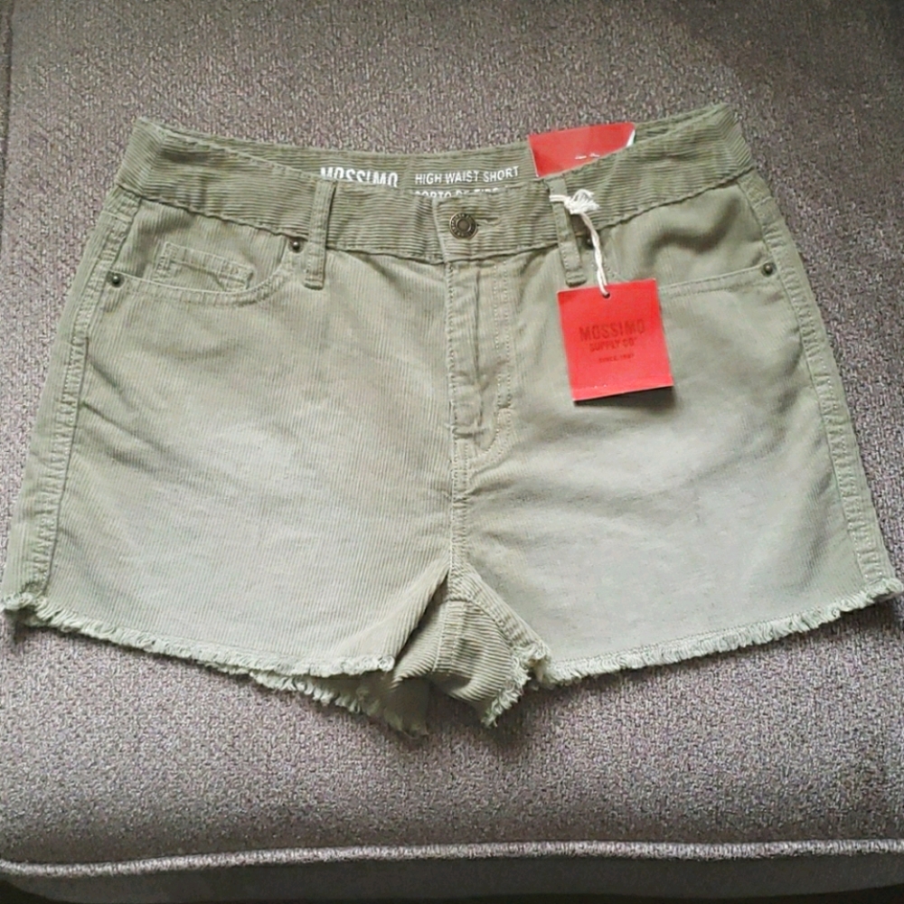 Mossimo high-waisted sage green corduroy shorts